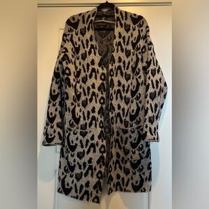 Premise leopard open front cardigan
